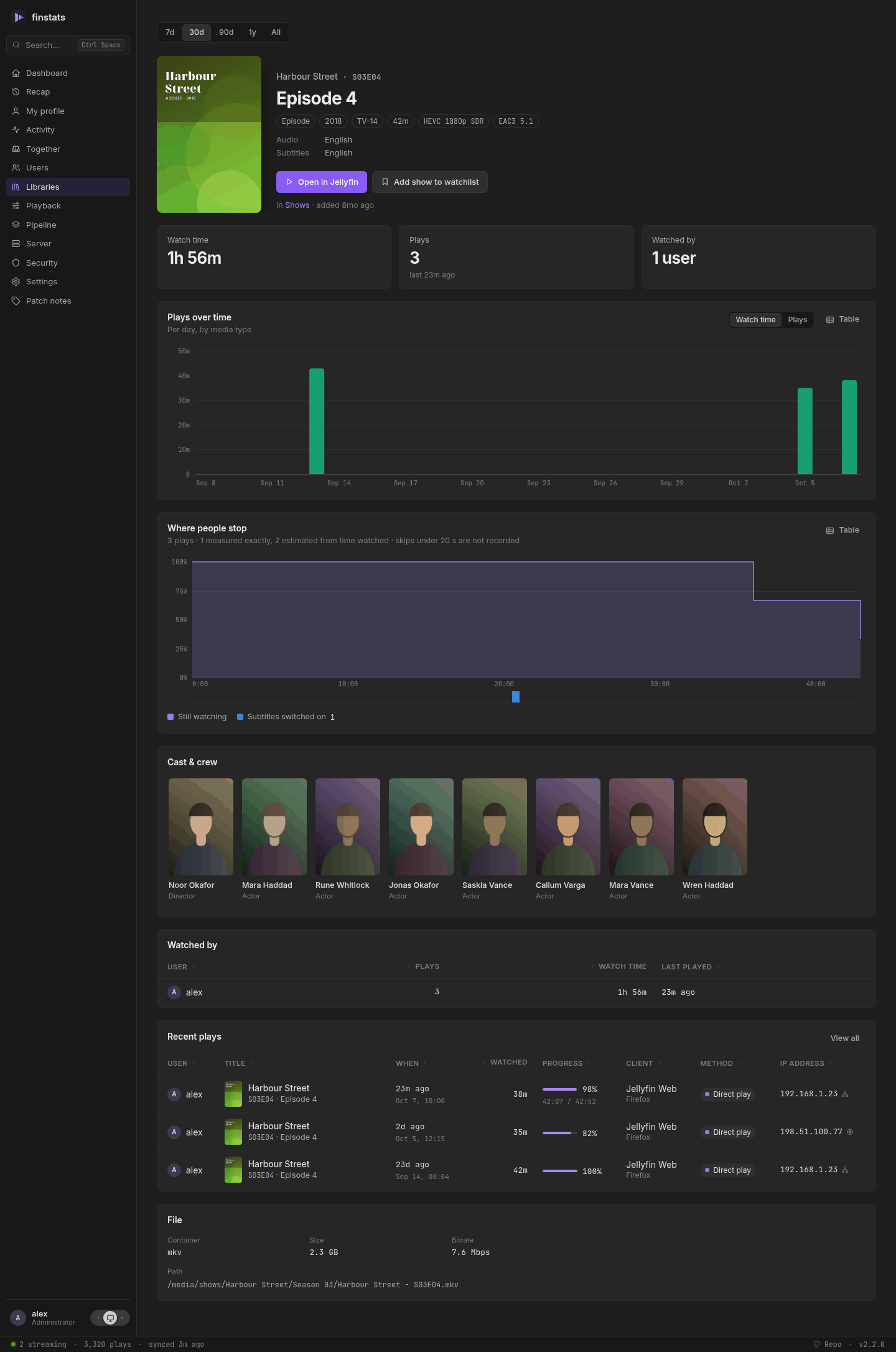 An episode, on a desktop